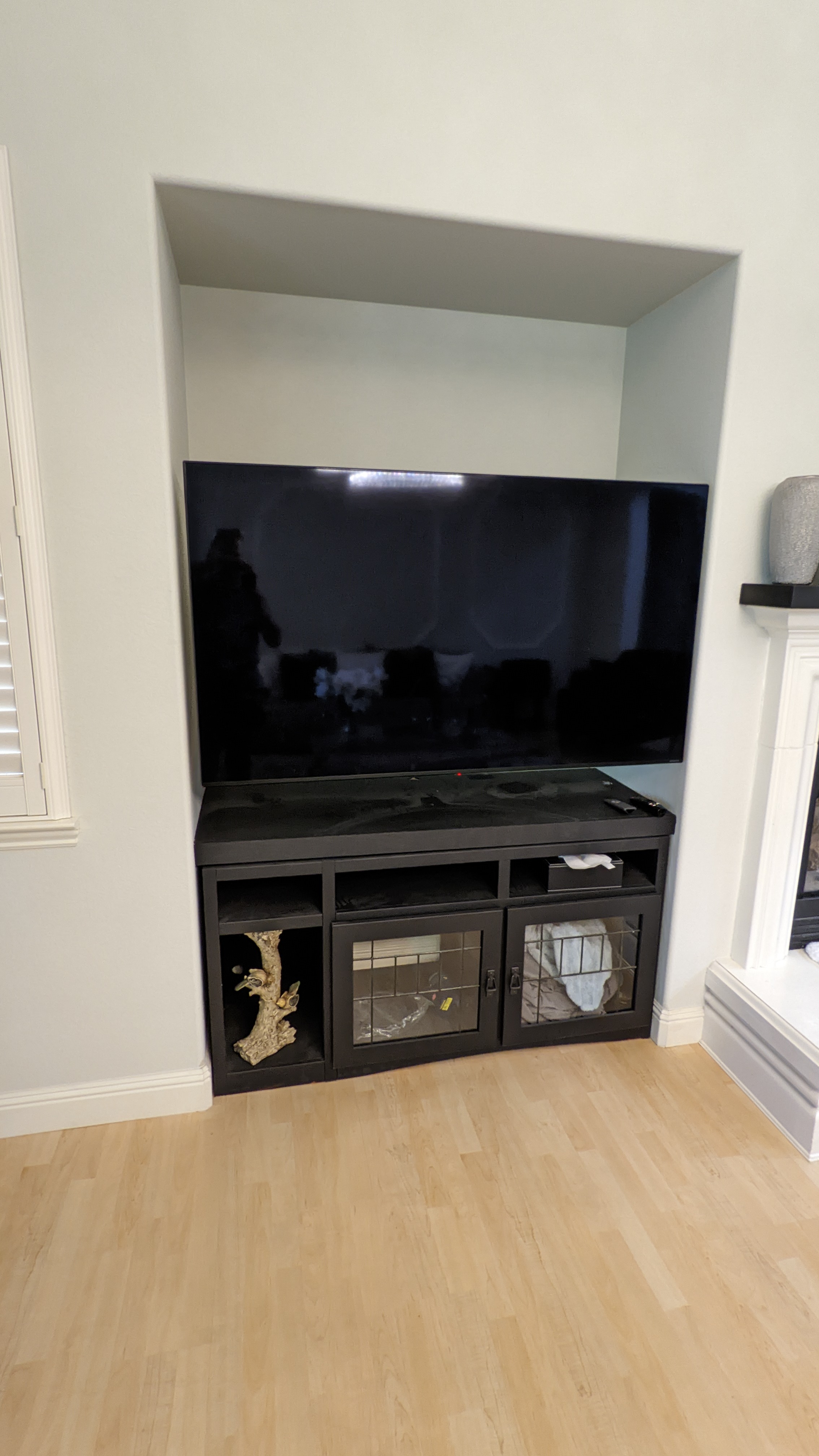 TV mounted in wall niche in Elk Grove, CA