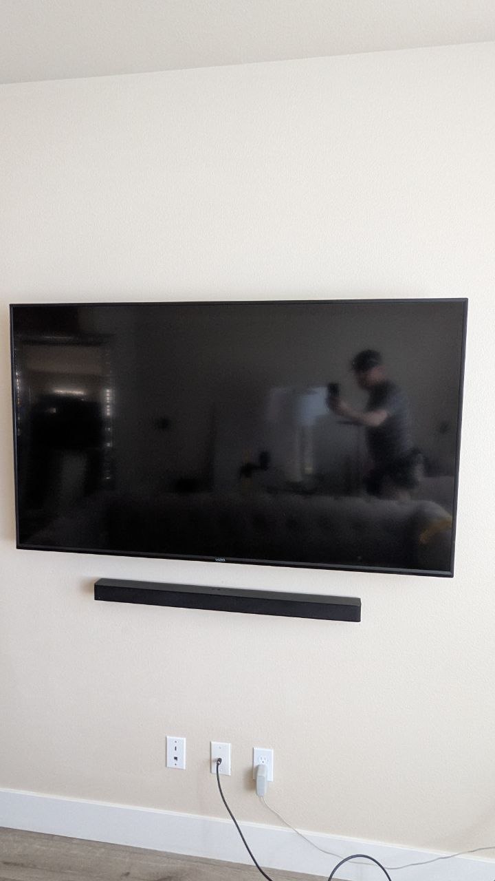 TV and soundbar wall mount in Elk Grove, CA